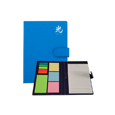 Libreta Texturizada con Separadores Adhesivos y Hojas Rayadas – 20 x 14 cm