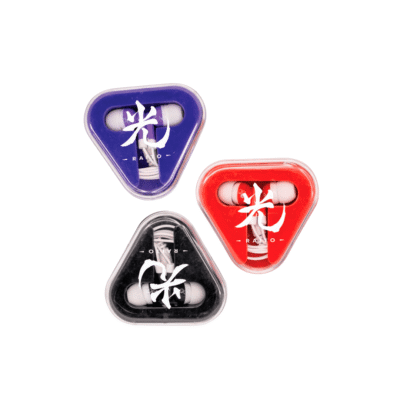 Audífonos en Estuche Triangular – Compactos y Promocionales