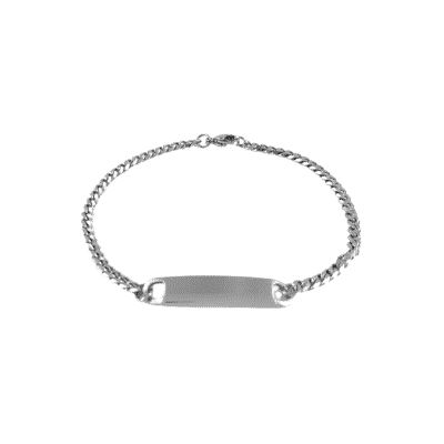 Pulsera Plateada de Acero Inoxidable - Promise Silver