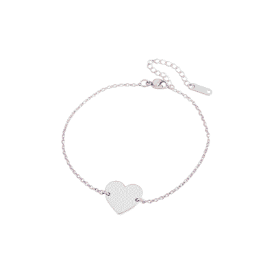 Pulsera con Dije de Corazón en Plata - Amara Silver